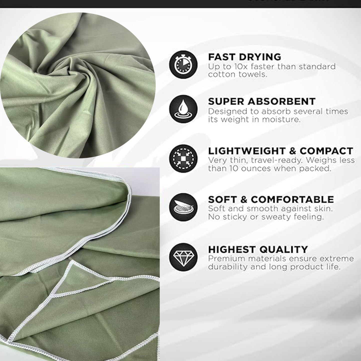 Magnetic & Super Absorbent Quick drying Outdoor Bath TowelS